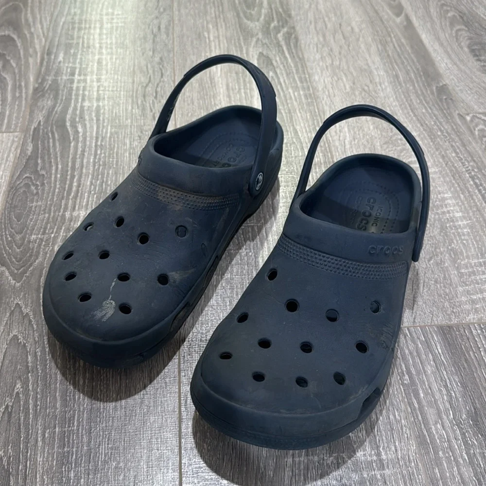 Crocs Navy Blue Men's 11- Classic Clog Slide with Sport Mode‎